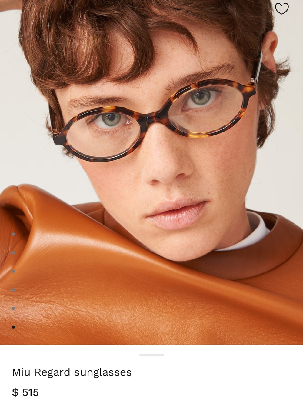 Miu Miu Tortoiseshell Oval Glasses - Brown and Amber